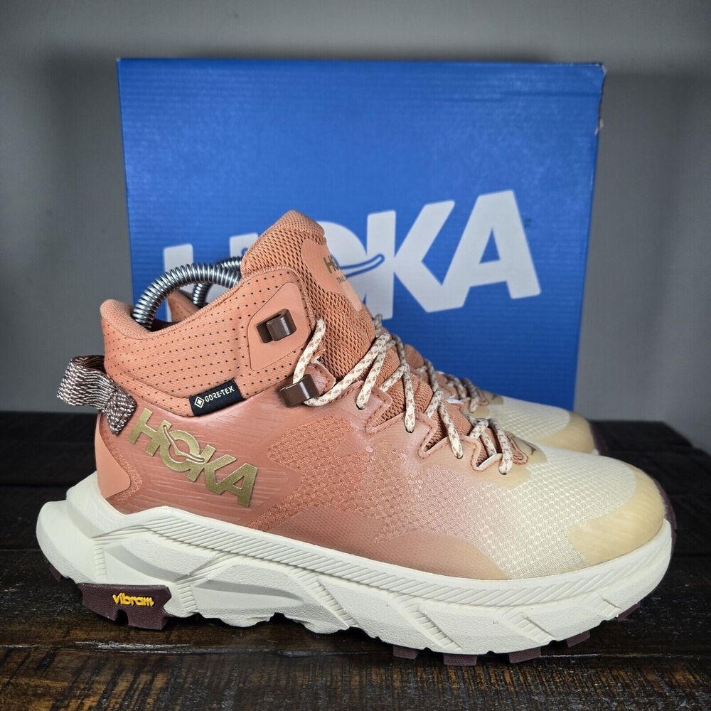 NEW Hoka One One Trail Code GTX Womens Size 7.5 B Hiking Shoes Baked Shortbread